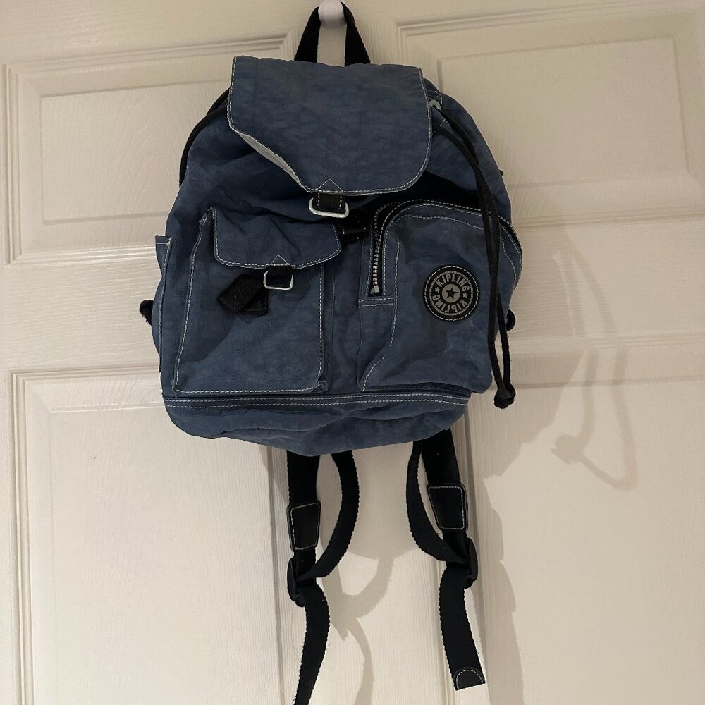 Kipling Vintage Nylon Drawstring Backpack - image 1